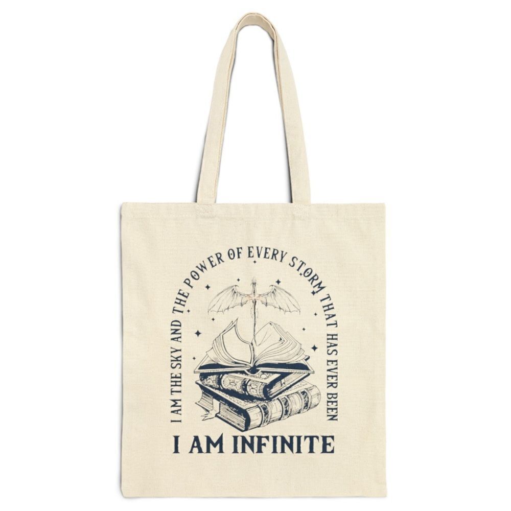Fourth Wing Rebecca Yarros “I Am Infinite” Tote Bag
